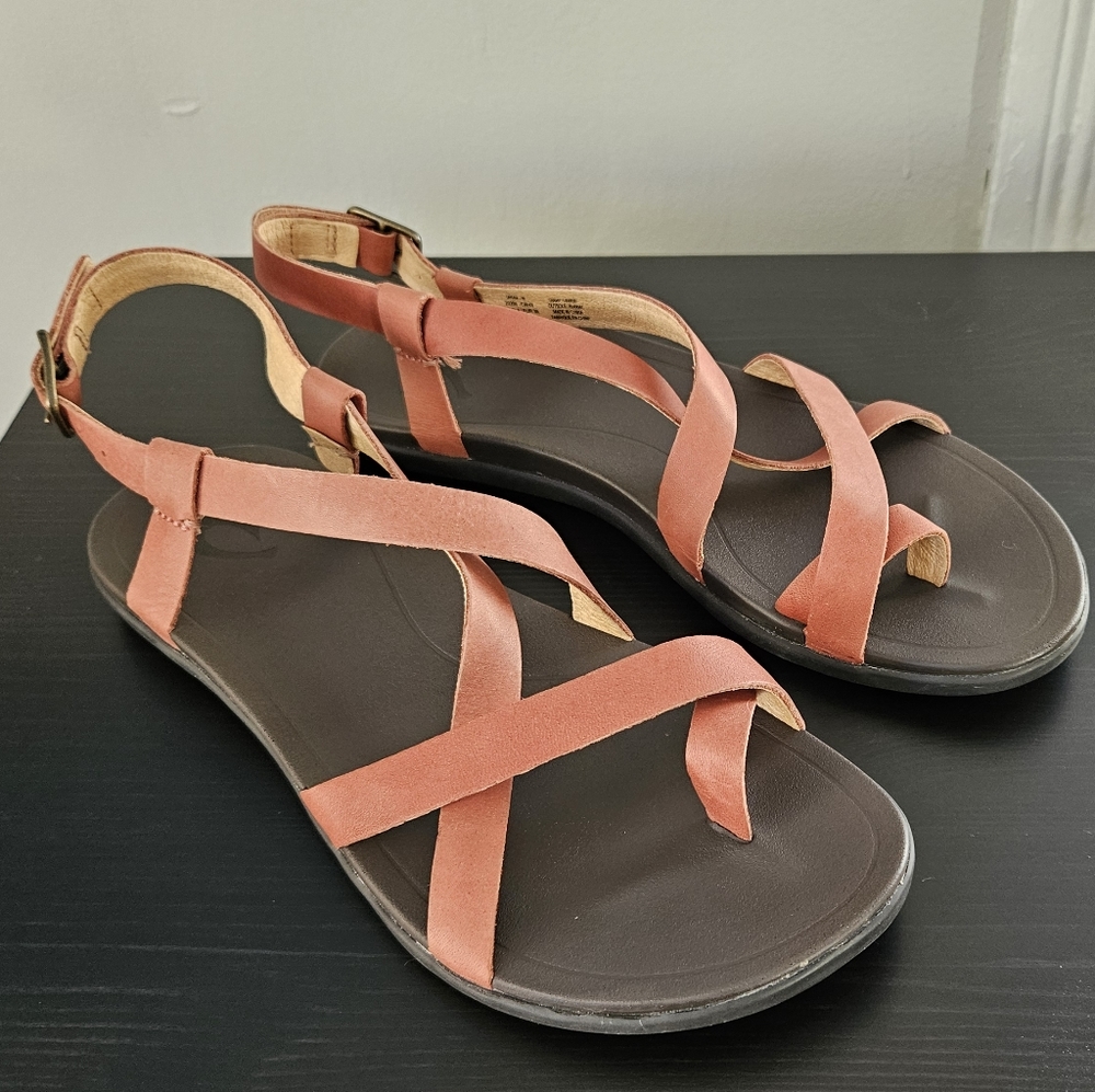 Olukai Upena leather sandals W 8